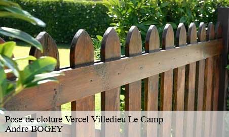 Pose de cloture  vercel-villedieu-le-camp-25530 Andre BOGEY